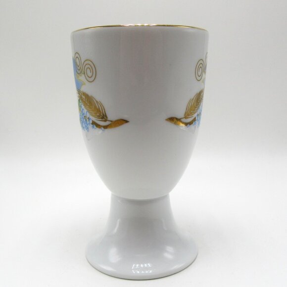 Vintage ceramic Kiddush wine cup - Judaica - Shabbat blessing "creates the vine" - Picture 5 of 7